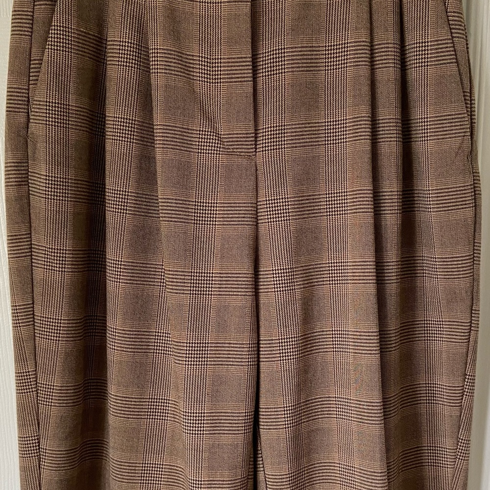 H&M ankle length pants in light beige/checked - Picture 3 of 9